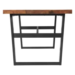 Kirkland's Home Cedar Wood And Black Metal Dining Table- Dining Tables
