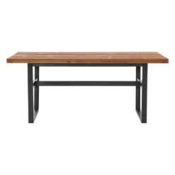 Kirkland's Home Cedar Wood And Metal Industrial 5-Pc. Dining Set- Dining Tables