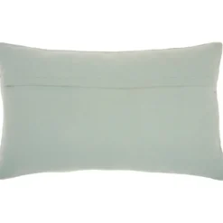 Kirkland's Home Celadon Beaded Floral Motif Lumbar Pillow- Pillows
