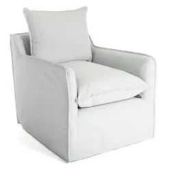 Kirkland's Home Celine Sky Swivel Down Armchair- Accent Chairs