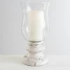 Kirkland's Home Cement Pedestal Base Hurricane- Candle Holders