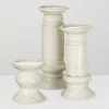 Kirkland's Home Ceramic Column Pillar Holders, Set Of 3- Candle Holders