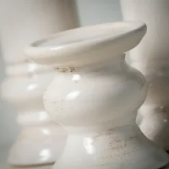 Kirkland's Home Ceramic Column Pillar Holders, Set Of 3- Candle Holders