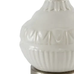 Kirkland's Home Ceramic Embossed Table Lamp- Table Lamps