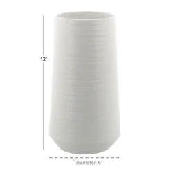 Kirkland's Home Ceramic Ribbed Vase, 12 In.- Vases