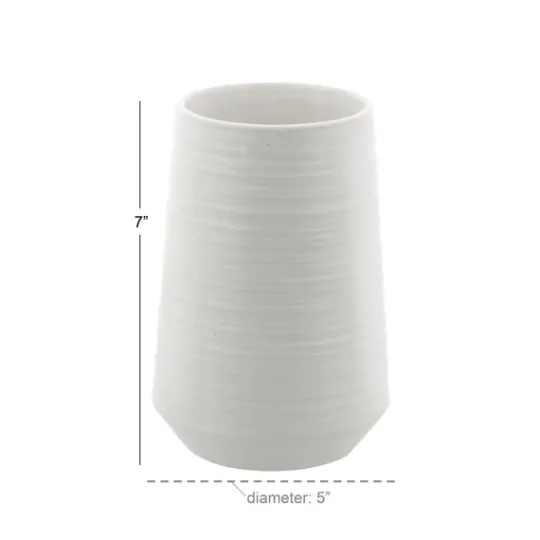 Kirkland's Home Ceramic Ribbed Vase, 7 In.- Vases