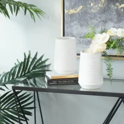 Kirkland's Home Ceramic Ribbed Vase, 7 In.- Vases