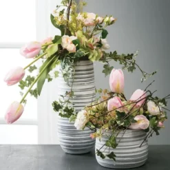 Kirkland's Home Ceramic Striped Vase- Vases