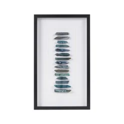 Kirkland's Home Cerulean Agate Martha Stewart Shadowbox Plaque- Framed Art
