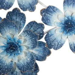 Kirkland's Home Cerulean Blossoms Ornate Wall Plaque- Wall Plaques