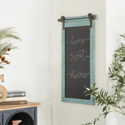 Kirkland's Home Cerulean Distressed Blackboard Wall Plaque- Memo & Chalkboards