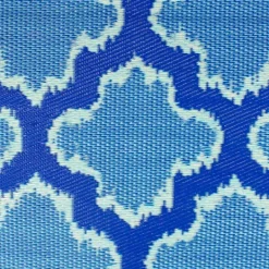 Kirkland's Home Cerulean Quatrefoil Outdoor Area Rug, 4X6- Outdoor Rugs