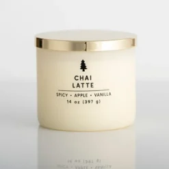Kirkland's Home Chai Latte Triple Wick Jar Candle- Candles