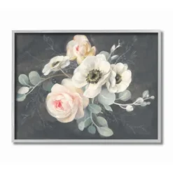 Kirkland's Home Chalk Flowers Framed Giclee Canvas Art Print- Framed Art