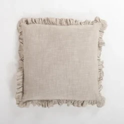 Kirkland's Home Chambray Ruffle Edge Pillow- Pillows