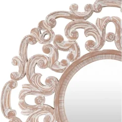 Kirkland's Home Champagne Abstract Wood Mirror- Decorative Mirrors