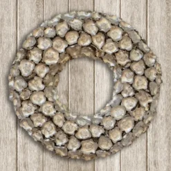 Kirkland's Home Champagne Dried Coco Flower Wreath, 20 In.- Wreaths