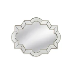 Kirkland's Home Champagne Silver Curved Frame Wall Mirror- Decorative Mirrors