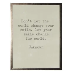 Kirkland's Home Change The World Dr. Seuss Quote Framed Art Print- Wall Quotes & Signs