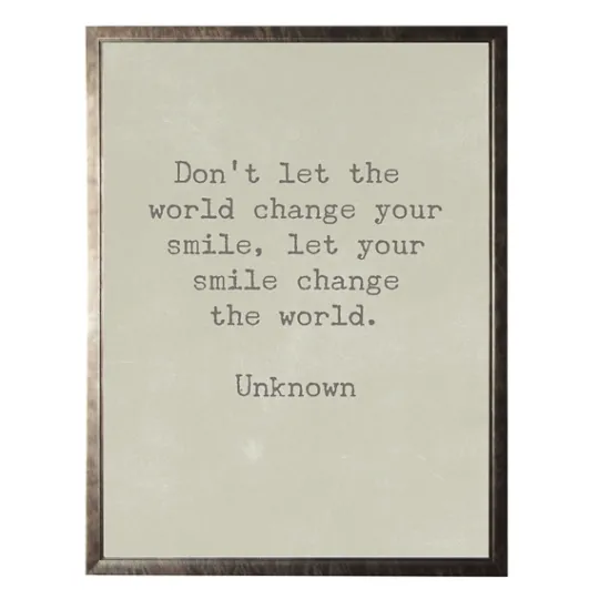 Kirkland's Home Change The World Dr. Seuss Quote Framed Art Print- Wall Quotes & Signs