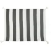 Kirkland's Home Charcoal And White Striped Cotton Throw- Blankets & Throws