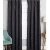 Kirkland's Home Charcoal Box Pleated Single Curtain Panel, 84 In.- Curtains & Drapes