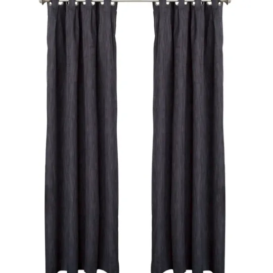 Kirkland's Home Charcoal Box Pleated Single Curtain Panel, 84 In.- Curtains & Drapes
