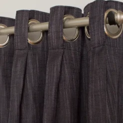 Kirkland's Home Charcoal Box Pleated Single Curtain Panel, 84 In.- Curtains & Drapes
