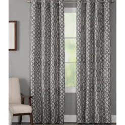 Kirkland's Home Charcoal Chenille Single Curtain Panel, 84 In.- Curtains & Drapes