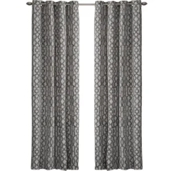 Kirkland's Home Charcoal Chenille Single Curtain Panel, 84 In.- Curtains & Drapes