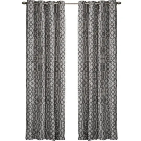 Kirkland's Home Charcoal Chenille Single Curtain Panel, 84 In.- Curtains & Drapes
