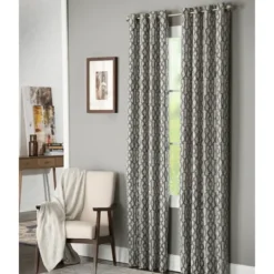 Kirkland's Home Charcoal Chenille Single Curtain Panel, 84 In.- Curtains & Drapes