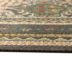 Kirkland's Home Charcoal Diamond Nile Indoor/Outdoor Runner, 1X7- Outdoor Rugs