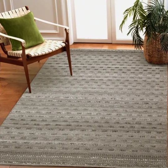 Kirkland's Home Charcoal Embellished Outdoor Area Rug, 5X8- Outdoor Rugs