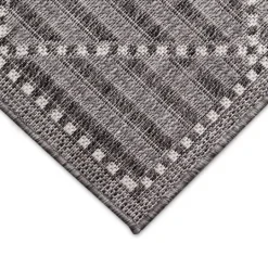Kirkland's Home Charcoal Geo Lattice Outdoor Area Rug, 6X9- Outdoor Rugs
