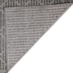 Kirkland's Home Charcoal Geo Lattice Outdoor Area Rug, 4X7- Outdoor Rugs