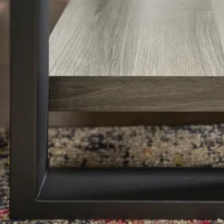 Kirkland's Home Charcoal Industrial Metal And Wood Accent Table- Accent & End Tables