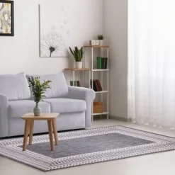 Kirkland's Home Charcoal Linear Macy Indoor/Outdoor Area Rug, 7X9- Outdoor Rugs