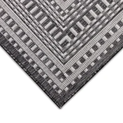 Kirkland's Home Charcoal Linear Macy Indoor/Outdoor Area Rug, 7X9- Outdoor Rugs