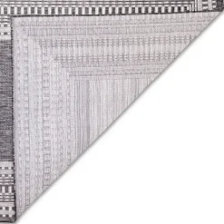 Kirkland's Home Charcoal Linear Macy Indoor/Outdoor Area Rug, 4X7- Outdoor Rugs