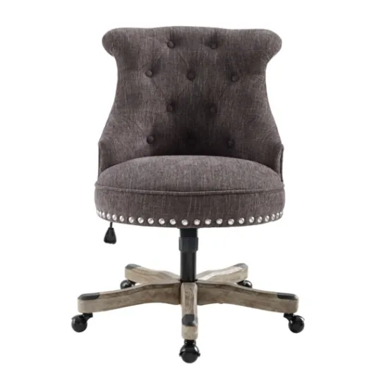 Kirkland's Home Charcoal Miller Tufted Office Chair- Office Furniture