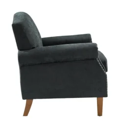 Kirkland's Home Charcoal Nailhead Trim Armchair- Accent Chairs