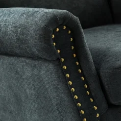 Kirkland's Home Charcoal Nailhead Trim Armchair- Accent Chairs