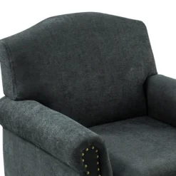 Kirkland's Home Charcoal Nailhead Trim Armchair- Accent Chairs