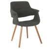 Kirkland's Home Charcoal Open Back Midcentury Accent Chair- Accent Chairs