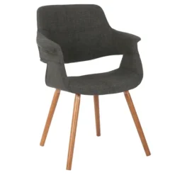 Kirkland's Home Charcoal Open Back Midcentury Accent Chair- Accent Chairs