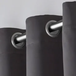 Kirkland's Home Charcoal Sateen Curtain Panel Set, 96 In.- Curtains & Drapes