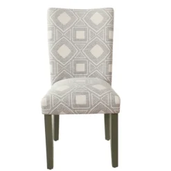 Kirkland's Home Charcoal Square Highback Dining Chairs, Set Of 2- Dining Chairs