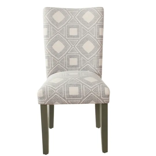 Kirkland's Home Charcoal Square Highback Dining Chairs, Set Of 2- Dining Chairs