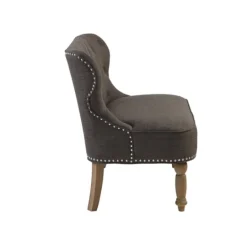 Kirkland's Home Charcoal Tufted Upholstered Settee- Sofas & Loveseats